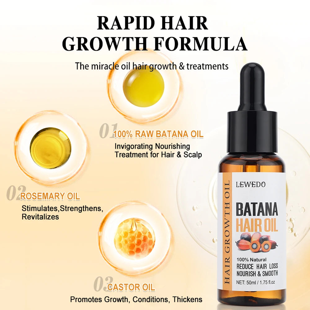 100% Pure Batana Oil Hair Conditioner Natural Hair Treatment Oil for Treating Hair Loss Anti-Breakage Hair