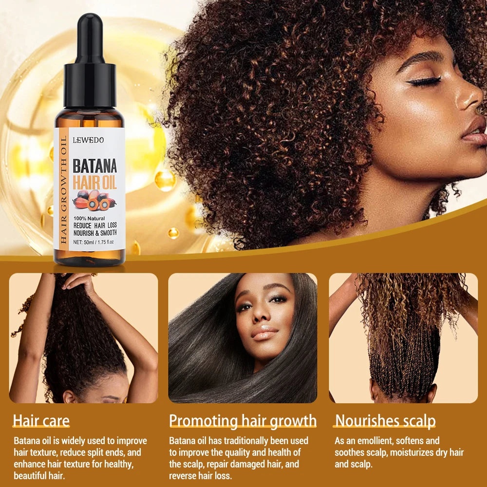 100% Pure Batana Oil Hair Conditioner Natural Hair Treatment Oil for Treating Hair Loss Anti-Breakage Hair
