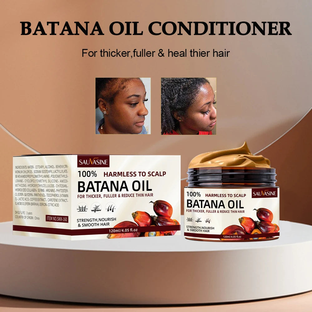 100% Pure Batana Oil Hair Conditioner Natural Hair Treatment Oil for Treating Hair Loss Anti-Breakage Hair