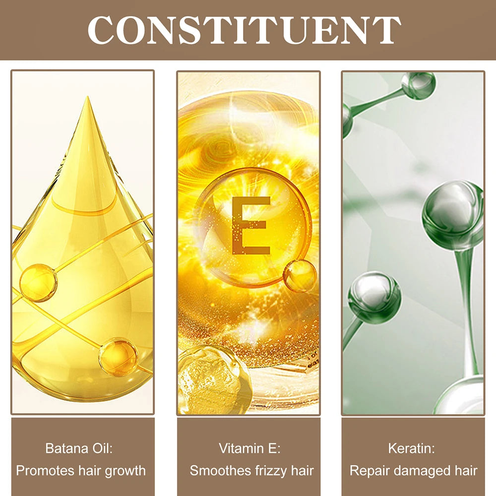 100% Pure Batana Oil Hair Conditioner Natural Hair Treatment Oil for Treating Hair Loss Anti-Breakage Hair
